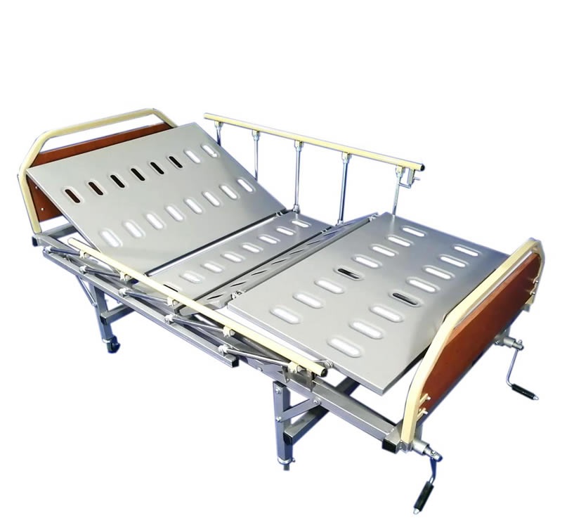 CAMA CLÍNICA IMP. - MANUAL DE 2 FUNC.-COLOR MADERA- INCLUYE VAR. PORTASU