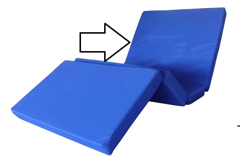 FUNDA PARA COLCHÓN DE 1 PLAZA X 4 CUERPOS X 5" (AZUL) SIN MARCA