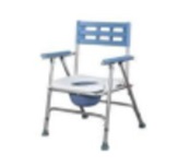 SILLA INODORO CON POSABRAZOS - COLOR CELESTE INCL. REGATÓN DE RPTO.