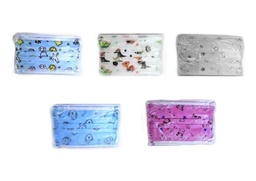 MASCARILLA RECT. NIÑO C/LIGA 2 PLIEGUES CAJA X 50 UNID. 5 DISEÑOS