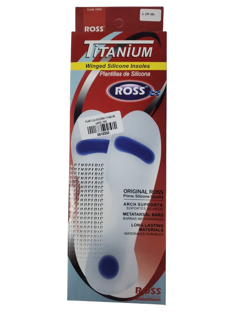 PLANTILLA SILICONA C/TELA TITANIUM XXL 105