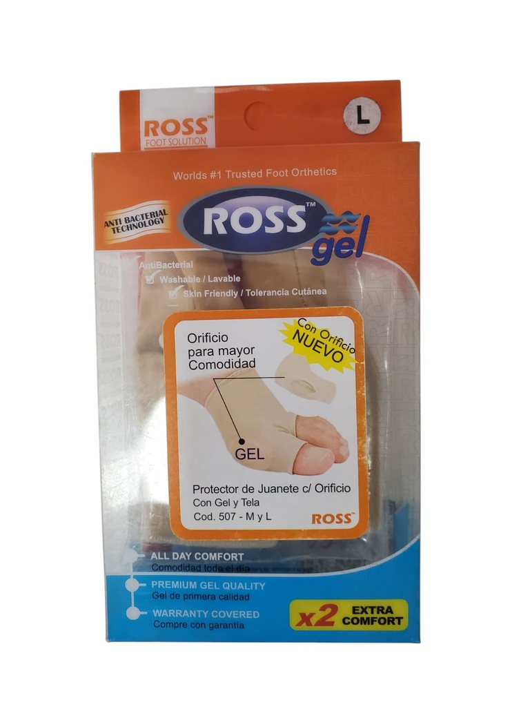 PROTECTOR DE JUANETE CON TELA, CON DEPRESION PAR - TALLA L 507