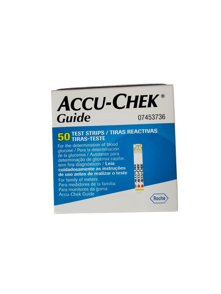 TIRAS REACTIVAS ACCU-CHEK GUIDE X 50 UNID.