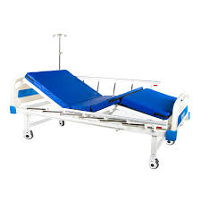 [0460220] CAMA CLÍNICA IMP. - MANUAL DE 2 FUNC.-COLOR AZUL CIELO- INCLUYE: VAR. PORTASUERO