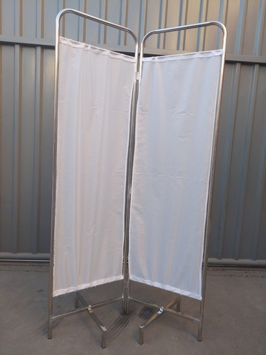 [1001013] BIOMBO IMPORTADO ACERO INOX / 2 CUERPOS