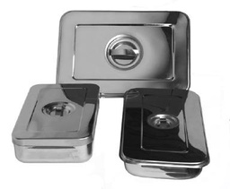 [0450011] CAJA O CUBETA CON TAPA ACERO INOX. 30X20X6 CM ESP. 0.6 MM ACABADO BRILLANTE AISI 304/430