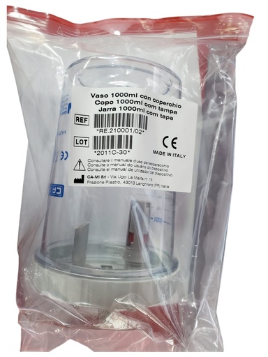 [0080009] FRASCO DE POLICARBONATO CON TAPA 1000 ML