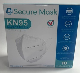 [1011368] MASCARILLAS KN95 - CAJA/10 UNID COLOR BLANCO